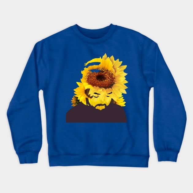 Sunflower Samurai (Nujabes) Crewneck Sweatshirt by offbeatninja